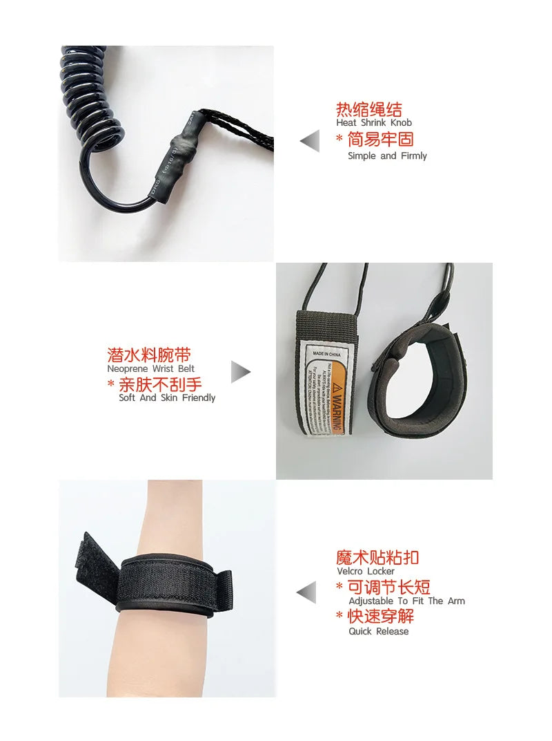 Surfing Safety Handlines TPU Stand up Paddle Surfing Ropes Boat Safety Paddles Surf Accessories for Water Sports