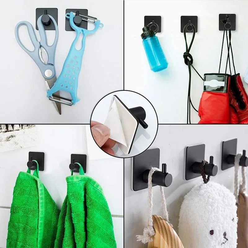 1Pcs Stainless Steel Black Silver Bathroom Hardware Set Towel Rack Toilet Paper Holder Towel Bar Hook Bathroom Accessories