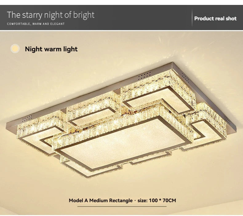 Modern Light Luxury Ceiling Led Crystal Ceiling Light Home Decoration Home Decoration Bedroom Dining Room Kitchen Lighting