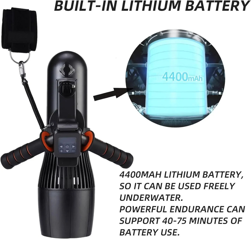 New 500W Electric Underwater Scooter 40M Brushless Motor 60 Minute Removable Battery Water Scooter 114