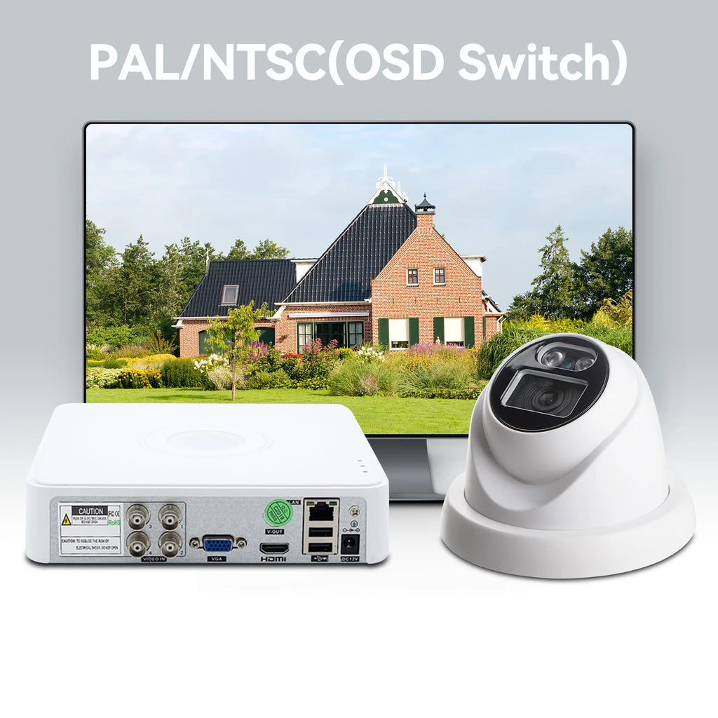 5MP 4-in-1 AHD/TVI/CVI/CVBS HD Analog Camera 10-15m IR&Weatherproof With DIP Switch Switching Video Outdoor Dome Security Camera