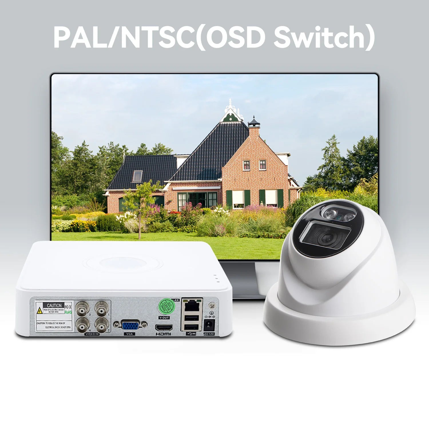 5MP 4-in-1 AHD/TVI/CVI/CVBS HD Analog Camera 10-15m IR&Weatherproof With DIP Switch Switching Video Outdoor Dome Security Camera