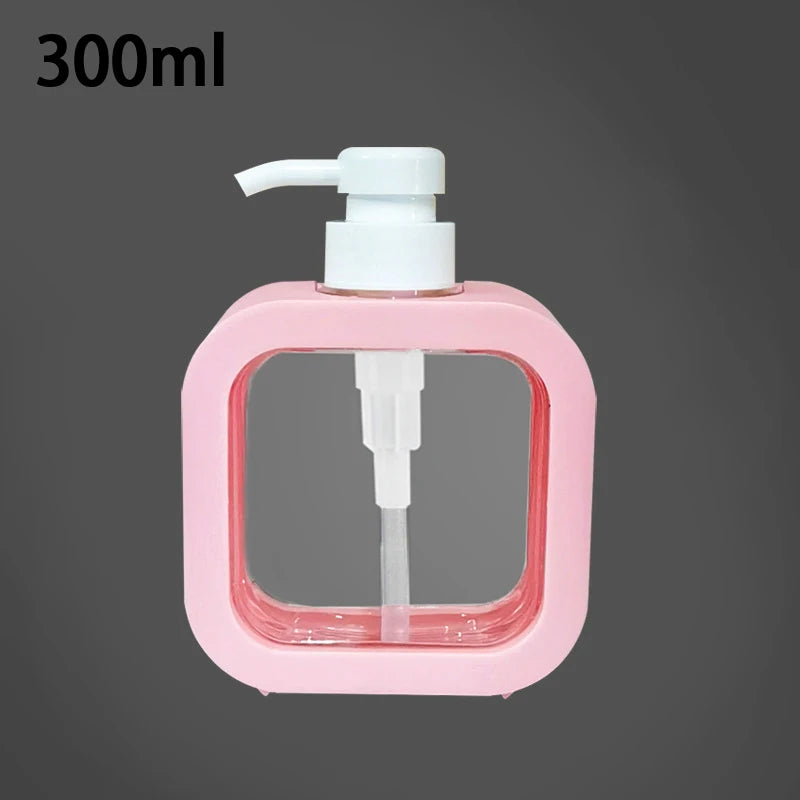 ●300/500ml Bathroom Soap Dispensers Refillable Lotion Shampoo Shower Gel Holder Portable Travel Dispenser Empty Bath Pump Bottle