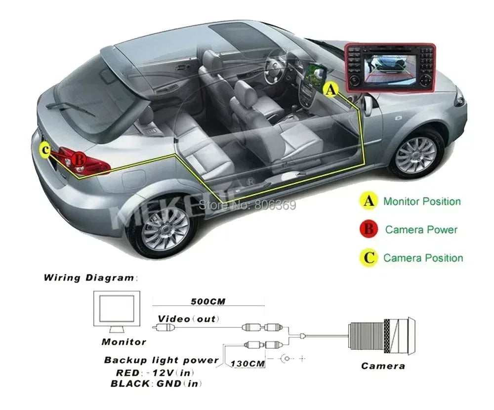 Car Rear View Camera AHD CVBS Convert Auto Parking Monitor Waterproof Vehicle Cam Backup Reverse HD Video Night Vision Reversing