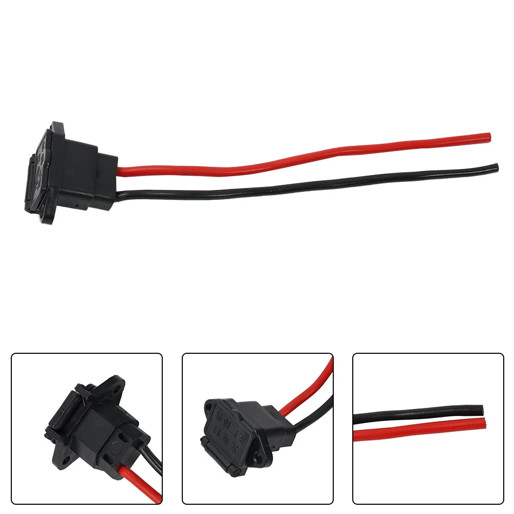 1x E-bike Plug Socket Charger Electric Scooter Vehicle Charging Socket E-bike Car Plug Cable Wire Connector Three Hole Socket