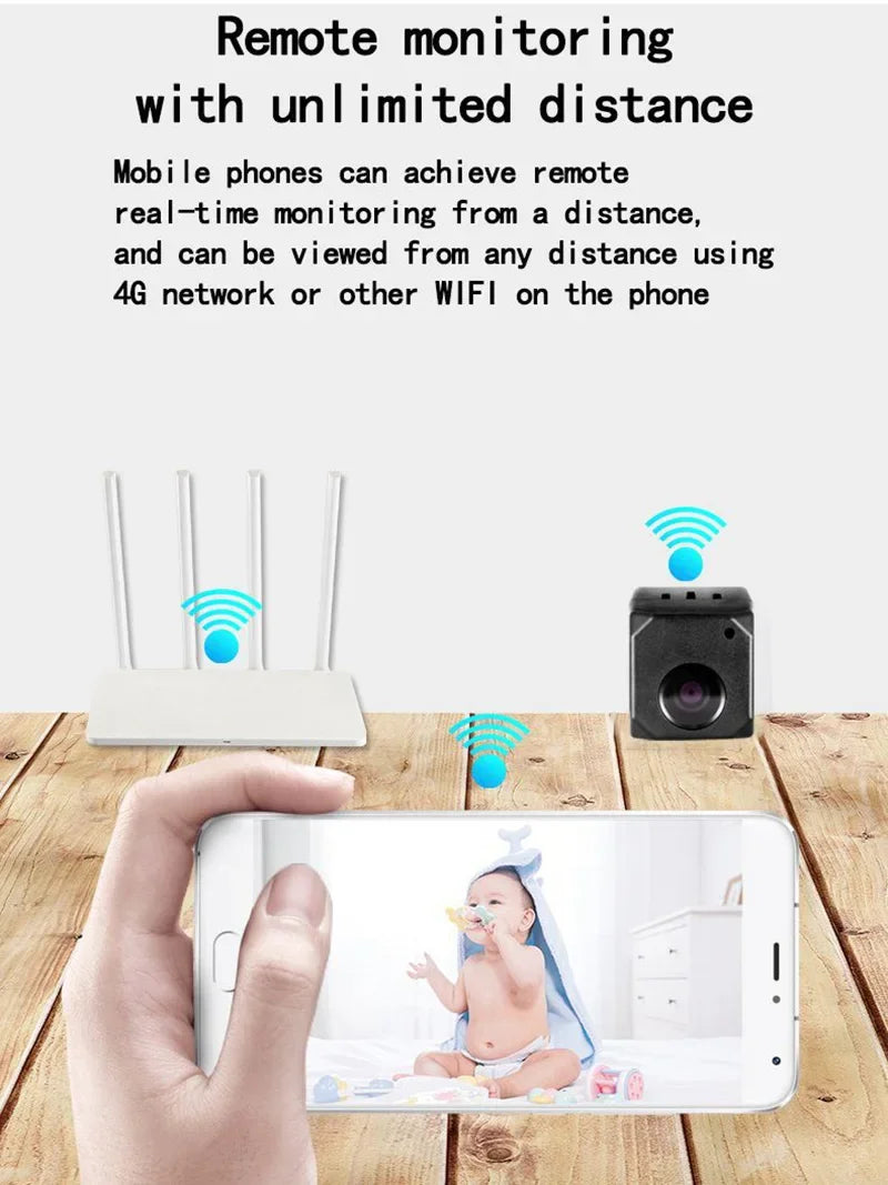 Security Camera 4K Smart Home Monitor with 150° Wide Angle & Infrared Night Vision, WiFi Surveillance Cam with Motion Detection