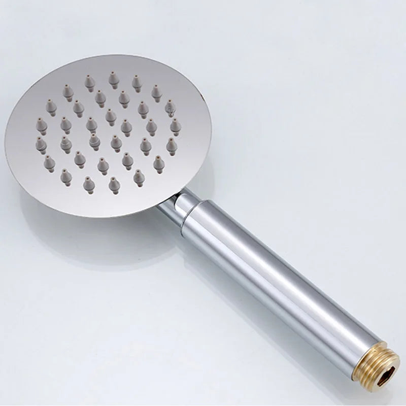 . 1 Set Bathroom Rainfall Shower Faucet Set Mixer Tap With Hand Sprayer Wall Mounted Chrome Copper YT-5335