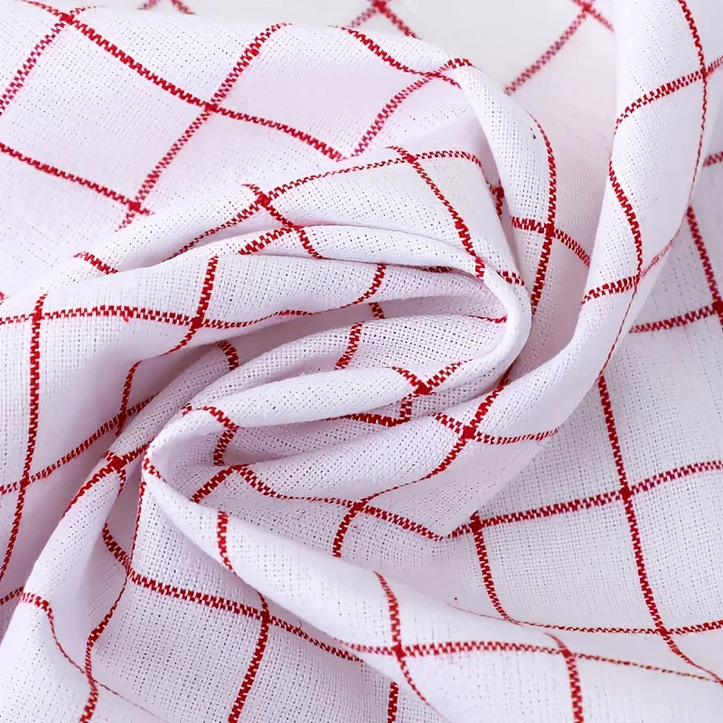 6/12Pcs, 45Cm*60Cm, Two-Color Kitchen Tea Towels, Pure Cotton Striped Plaid Kitchen Towels, Blue/Red Plaid, Dining Supplies, Kit