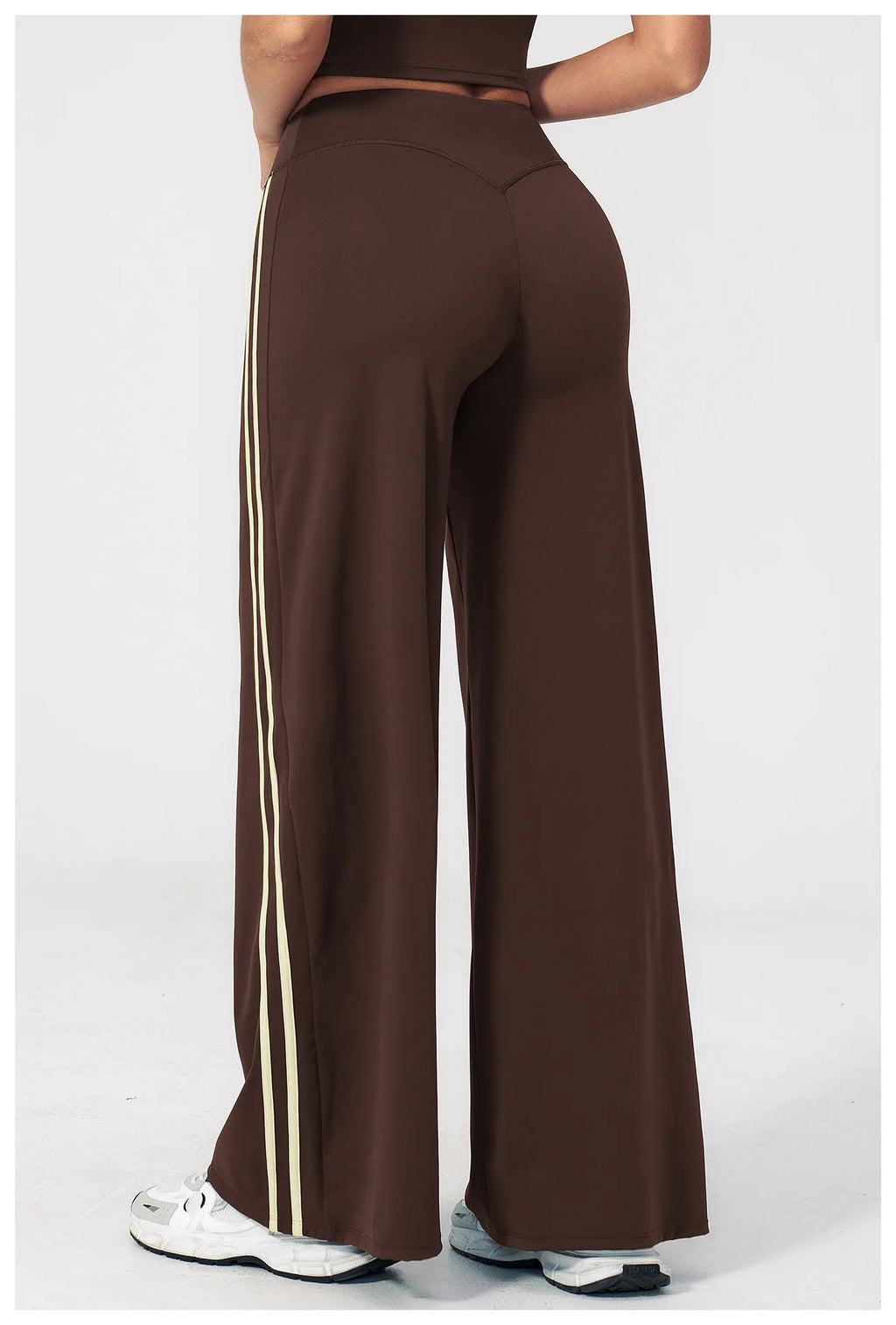 Straight Leg Bottoms Women's Mid-Waist Yoga Pants Gym Leggings Workout Leggings Naked Feel Pilates Running Sports Trousers