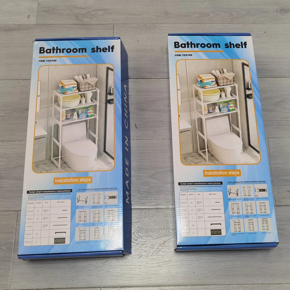 Over The Toilet Storage Rack Multilayer Perforation-Free Washing Machine Shelf Kitchen Rack Floor Standing Bathroom Accessories