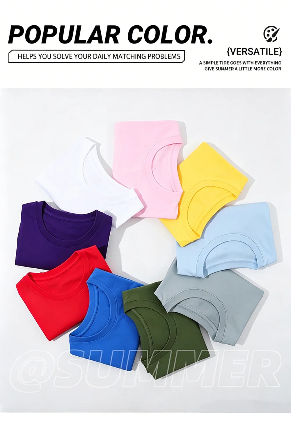 Korean Style Short Sleeve Y2K Solid T-Shirt Women Summer Trendy T Shirts Loose Multicolor Clothes Cotton All-Match Sportswear