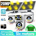 No Wiring Needed! Solar Security Camera 20MP, 360° Auto Tracking, Permanent Power, Full Color Night Vision, 2-Way Audio, IP66