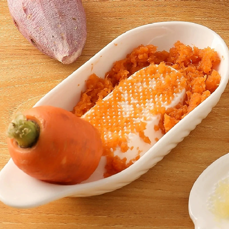 European Ceramic Garlic Grinder Kitchen Vegetable Cooking Food Grinder Manual Ginger Grinder Kitchen Tools Kitchen Accessories