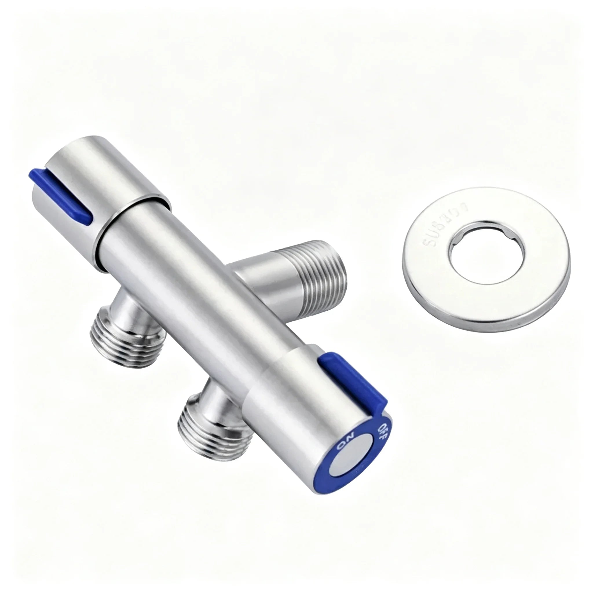 Double Handle Stainless Steel Cold Water Faucet Bathroom Washing Machine Faucet