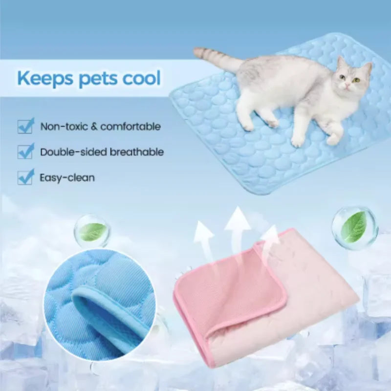 Dog Cooling Mat Summer Pet Cold Bed Extra Large For Small Big Dogs Pet Accessories Cat Durable Blanket Sofa Cat Ice Pad Blanket