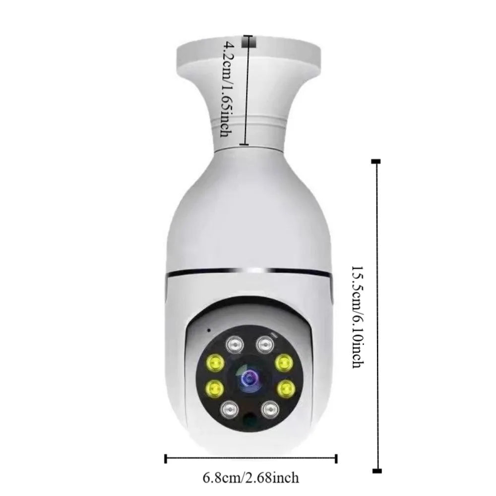 360 Degree Light Bulb Security Camera Full Color Night Vision 5GHz WiFi Surveillance Camera Automatic Human Tracking
