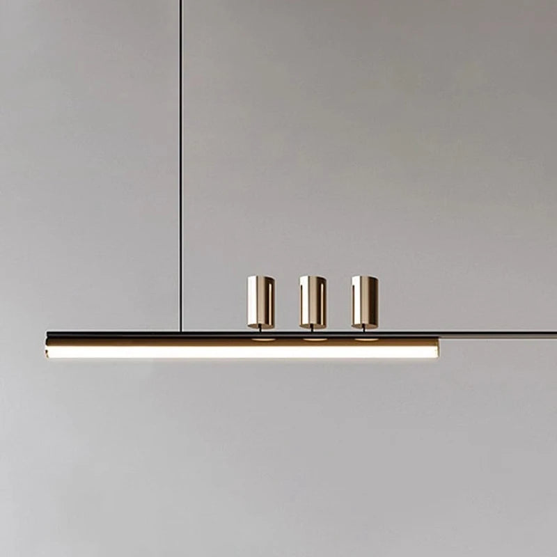 Minimalist Restaurant Chandelier Modern Light Luxury Simple Nordic Bar Table Spotlight Designer Creative Straight Strip Lights