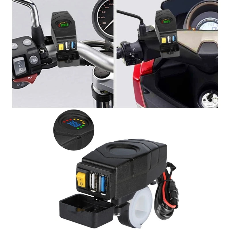 DC20-80V E-bike Phones QC3.0 Fast Charging Adapter Electric USB Electric Bikes Accessory Part