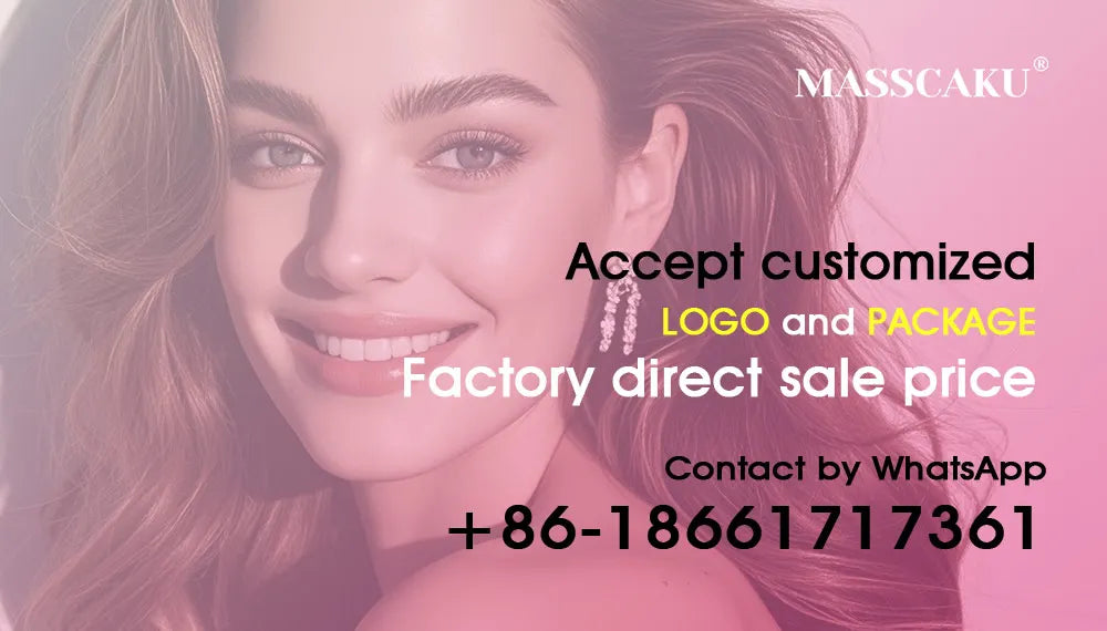 MASSCAKU U-shaped 3D 4D 5D Eyelash Extensions C D Curl U Shaped W Bloom Premade Fans Volume Lashes Natural Mink False Eyelashes