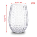 12oz Wine Glasses Whiskey Cocktail Juice Drinking Plastic Cups Unbreakable Reusable and Recyclable for Outdoor Pool Party Picnic