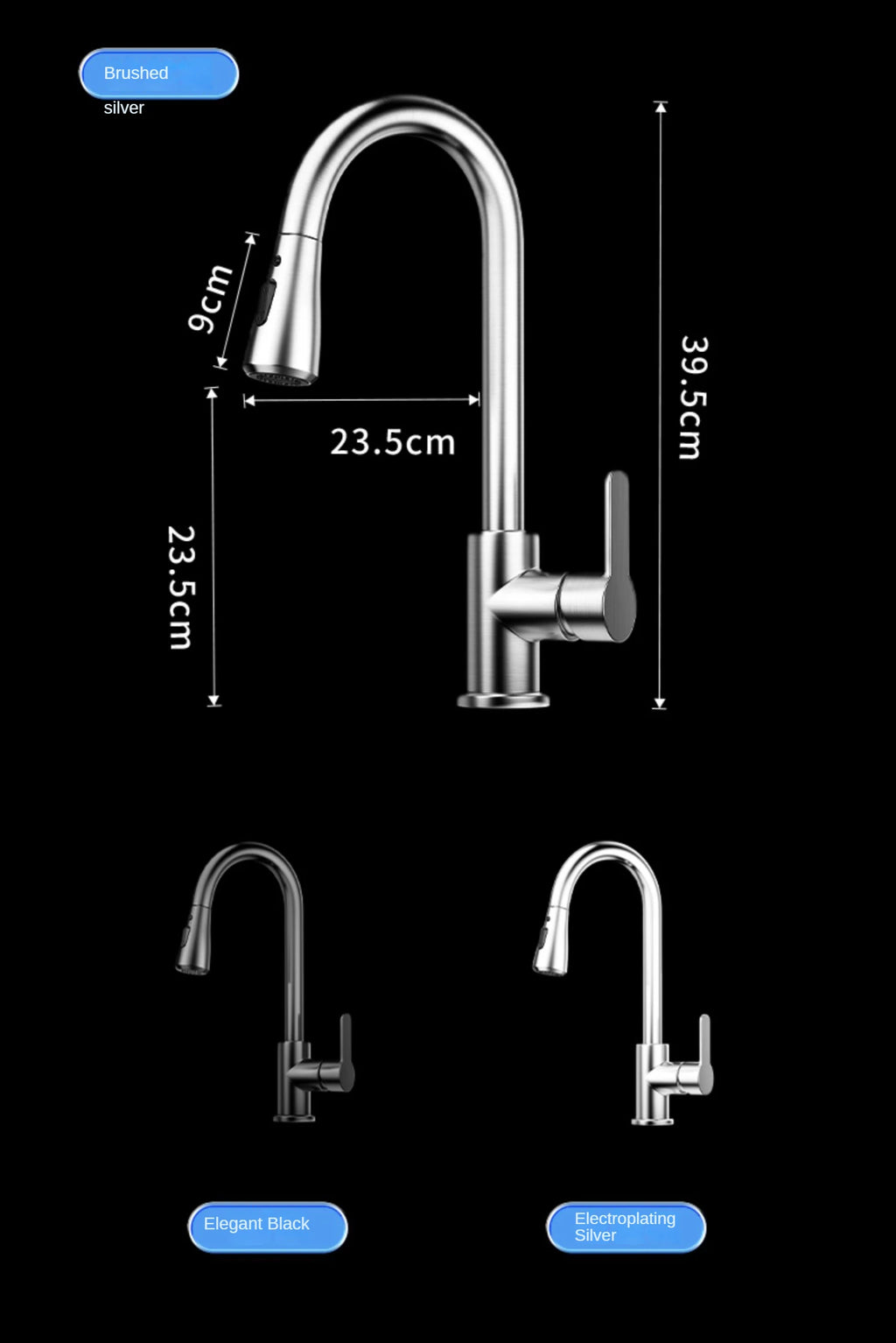 Pull kitchen faucet cold and hot water dual purpose splash proof faucet fast heating household wash basin faucet