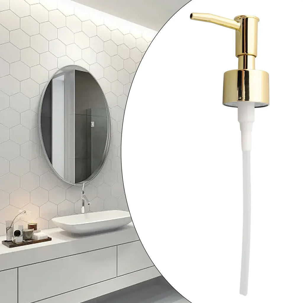 Gold Silver Soap Dispenser Pump Head Press Pump Head Plastic Lotion Bottle Pump Head Hand Soap Press Head For 28/400 Thread
