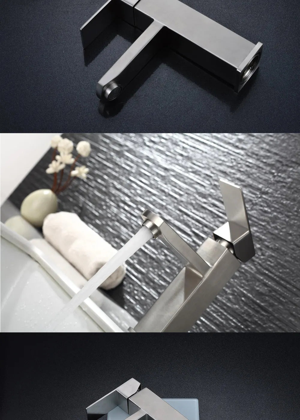 Bathroom Faucets Hot and Cold Mixer Faucets Vanity Bathroom Kitchen Deck Mounted Bathroom Sink Faucets（hose not include）