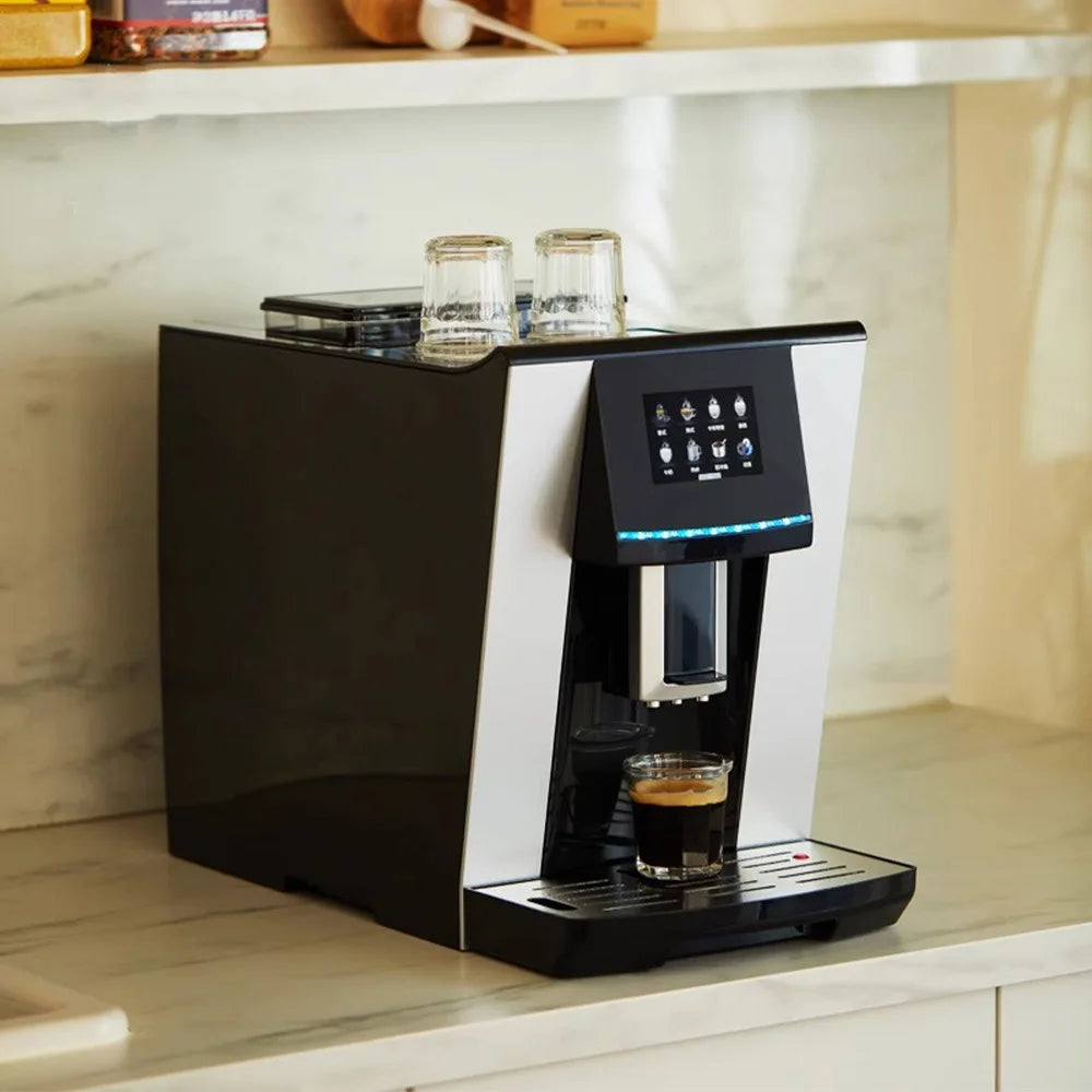 Automatic coffee machine high definition touch screen one-click milk foam automatic cleaning coffee machine home and commercial