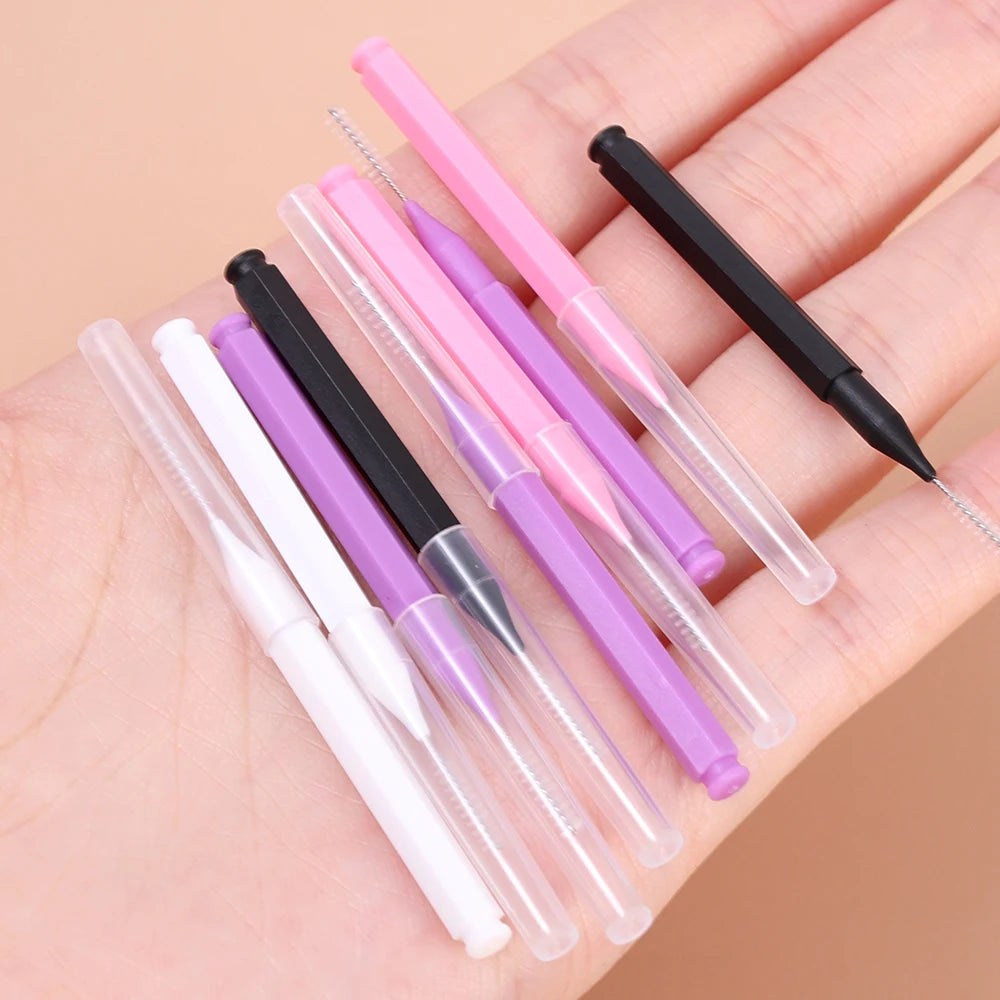 10/50PS Portable Mini Eyebrow Brushes Disposable Eyelash Brow Lifting Brush Applicators Lash Extension Comb Beauty Makeup Tools