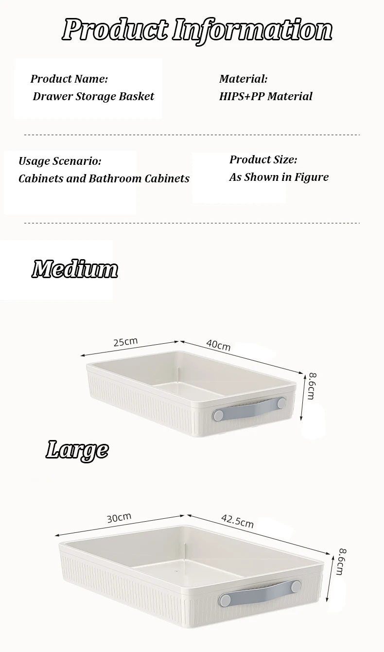 Kitchen Sliding Drawer with Slide Rail Cabinet Clothes Spice Dish Bowl Storage Rack Pull Out Cabinet Organizer Tray With Handle