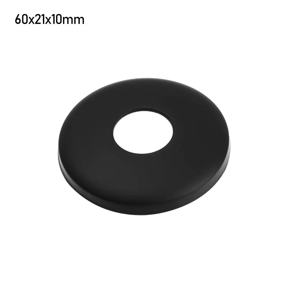 1Pcs Black Shower Faucet Decorative Cover Chrome Finish Stainless Steel Water Pipe Wall Covers Bathroom Accessories