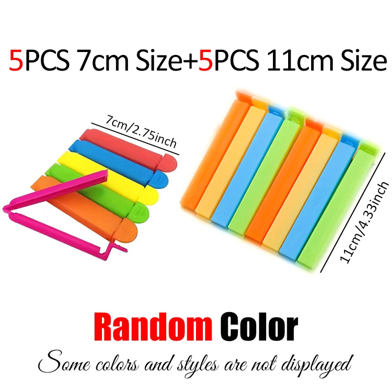 10-20PCS/Set Sealing Clip Colorful Reusable Snack Storage Sealer Clamp Kitchen Gadgets for Food Fresh Keeping Moisture Proof ZYF