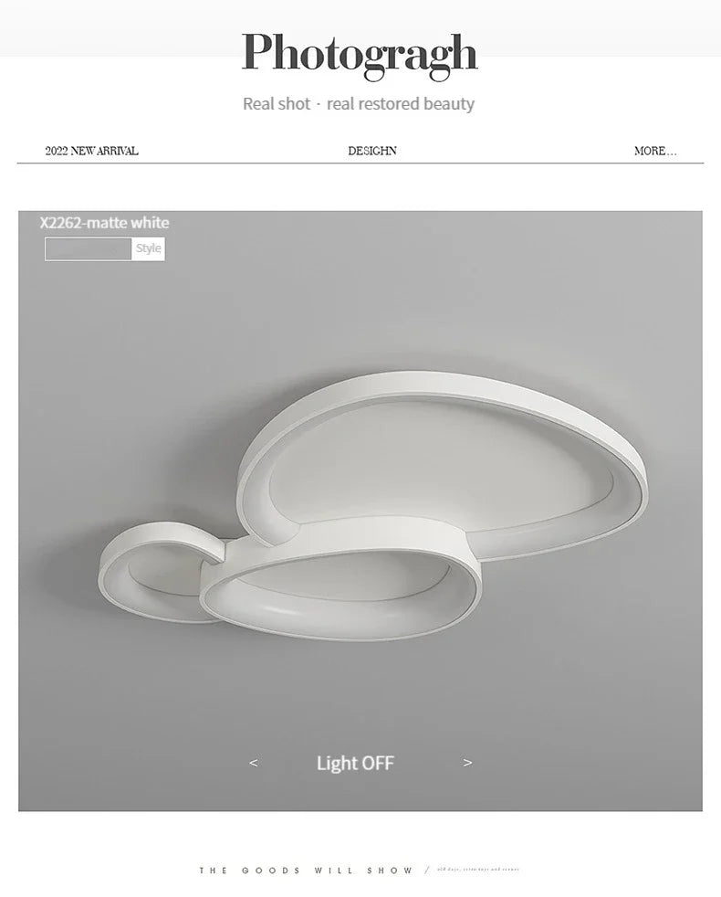Modern Round LED Ceiling Light with Adjustable Brightness for Living Room Bedroom Dining Room Home Decor Lusters Luminaires