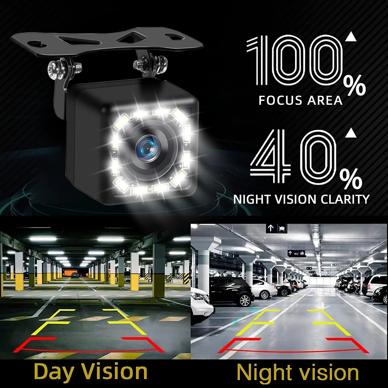Car Rear / Front Camera Night Vision Waterproof Parking Camera Wide Angle for Car Radio Head Unit 12LED/4LED/Fisheye Camera