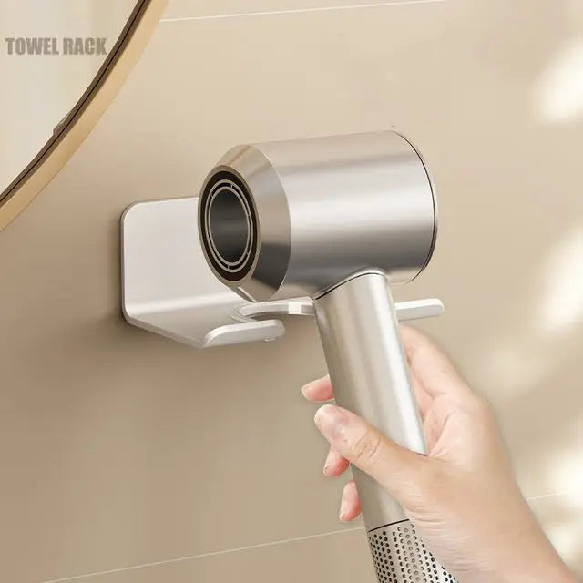 Hair Dryer Holder Bathroom Hair Straightener Stand Nail Free Shelves for Wall Room Bathroom Storage Rack Shelf Wall-mounted Home