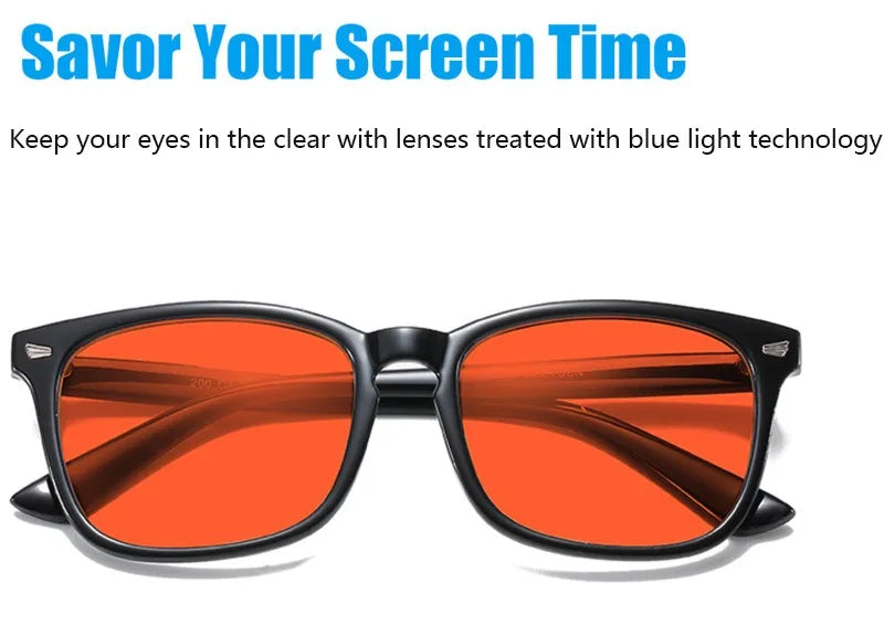 Blue Light Glasses For Blue Light Blocking Red Lens For Computer Gaming Reduce Eyestrain Bluelight Glasses Men Sleep Glasses