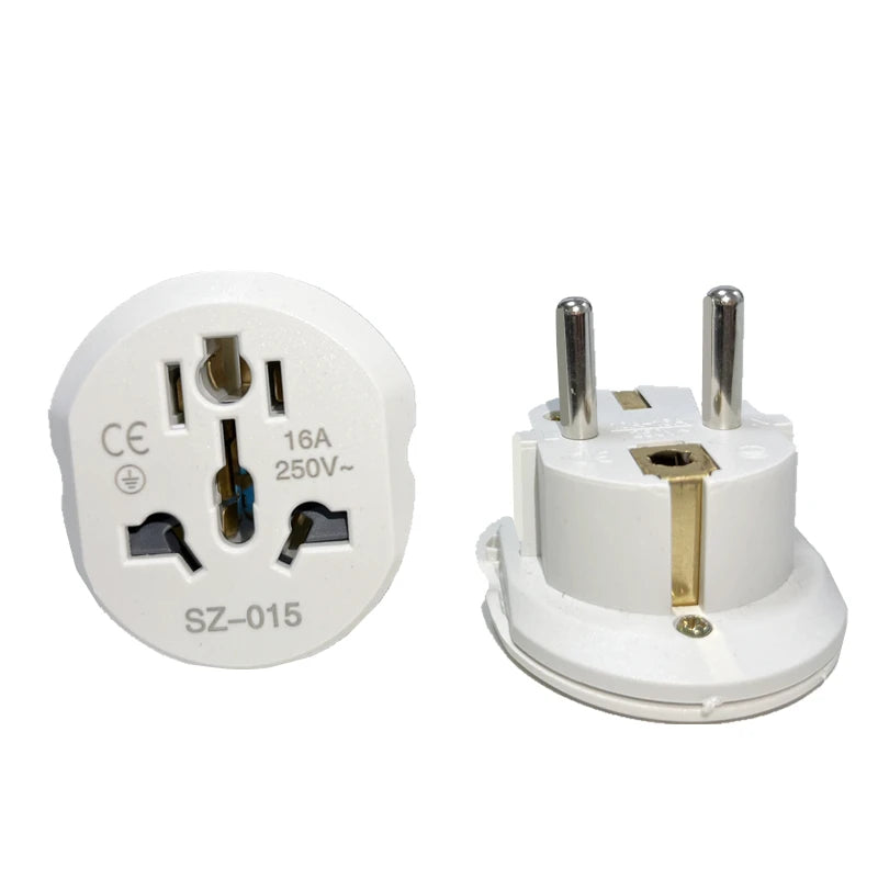 EU Adapter Converter AU US UK To Euro KR Electric Socket Outlet 2 Round Universal For Korea European Travel Wall Plug Extension