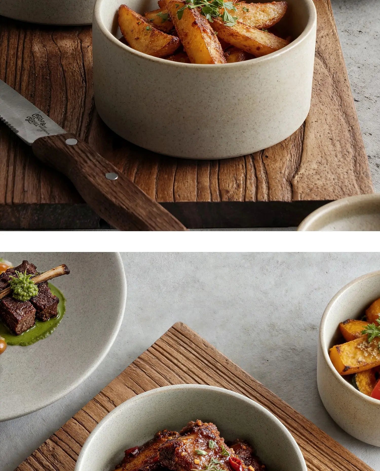 Retro Raw Earth Speckled Matte Ceramic Straight Bowl 4.3&5.5in Japanese Stoneware Rice Soup Noodle Side Dish Serving Bowl