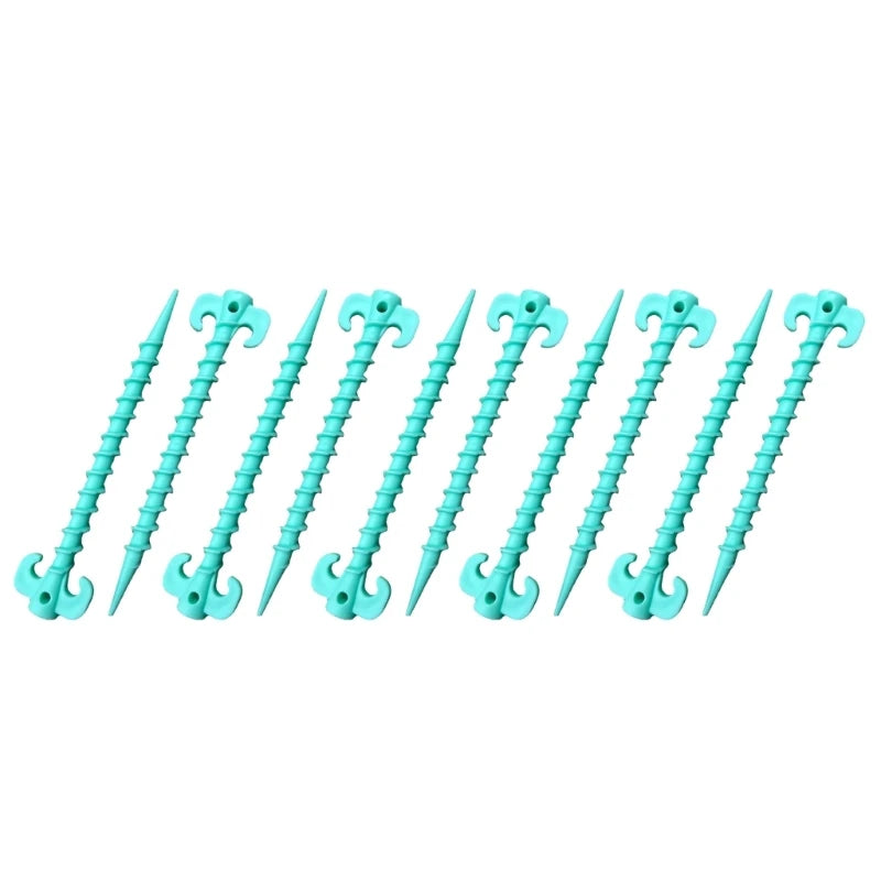 10Pcs Camping Tent Stakes Tent Heavy Duty Tent Nails Plastic Screw Tent Pegs for Fixing Camping Tent Rain Tarps Outdoors