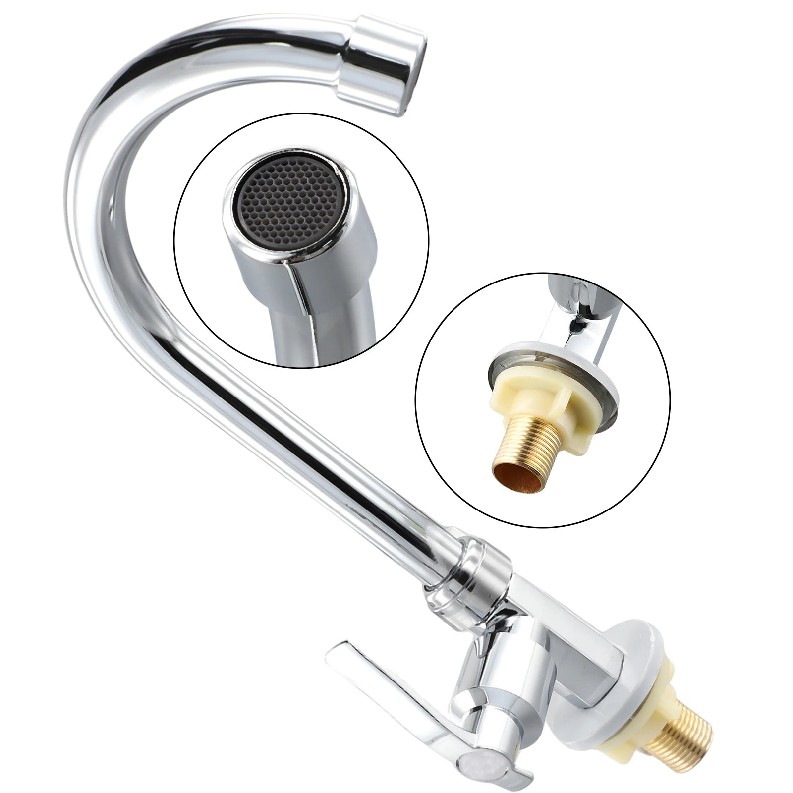 Kitchen Faucet Stainless Steel Tall Kitchen Faucet Mixer Sink Faucet Pull Out Spray Single Handle Swivel Spout Mixer Tap