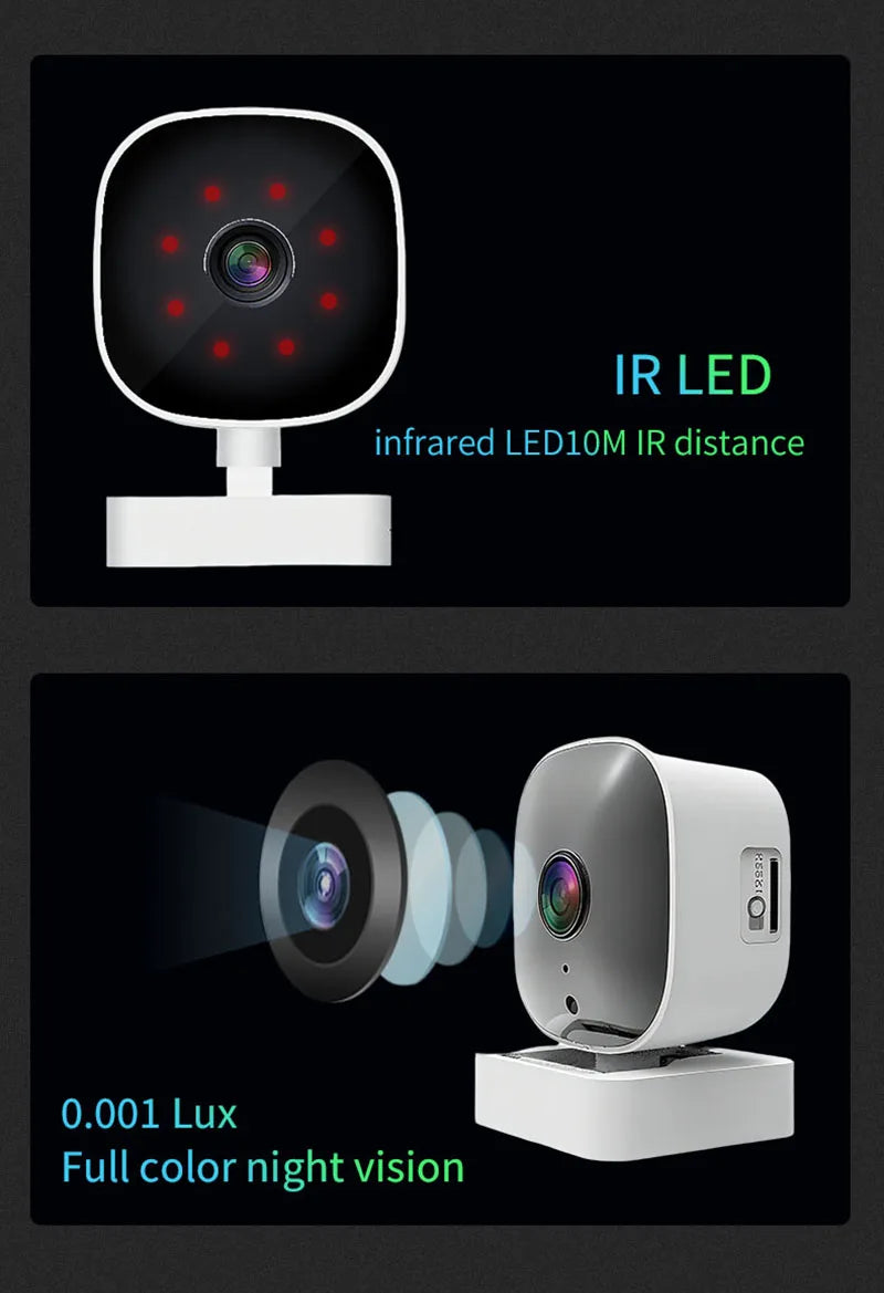 Window-mounted Surveillance Camera With Wifi Remote Control For Mobile Devices 30 Million Pixels 2K High-definition Night Vision
