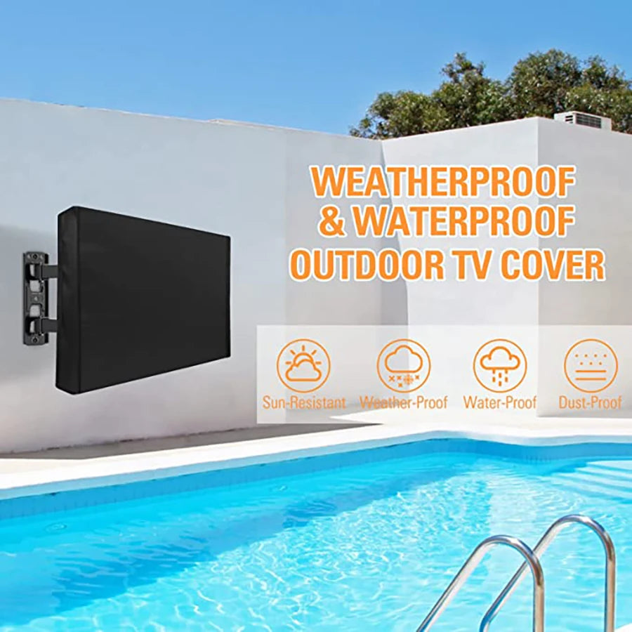 Regular Size Weatherproof and Dustproof Outdoor TV Cover 40" 46" 50" 55" 60" 65" Protect TV Screen Garden Patio Outdoor TV Cover