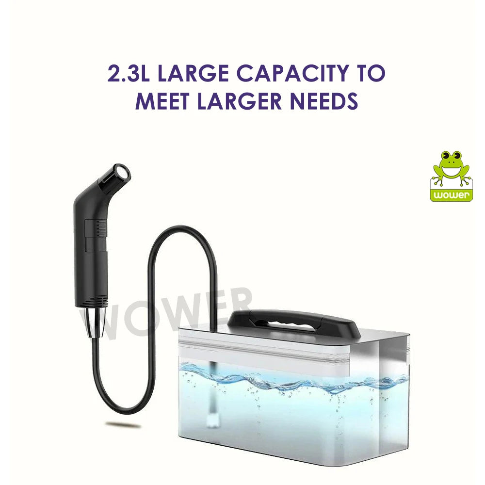 Wower Portable Electric Bidet for Personal Hygiene Cleaning 2.3L Shattaf Rechargeable Travel Camping Bidet Shower Sprayer