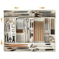 Drawer Organizer, Cutlery Tray for Kitchen Drawer, Expandable Utensil with Compartment, Spoons Forks Knives Cutlery Holder