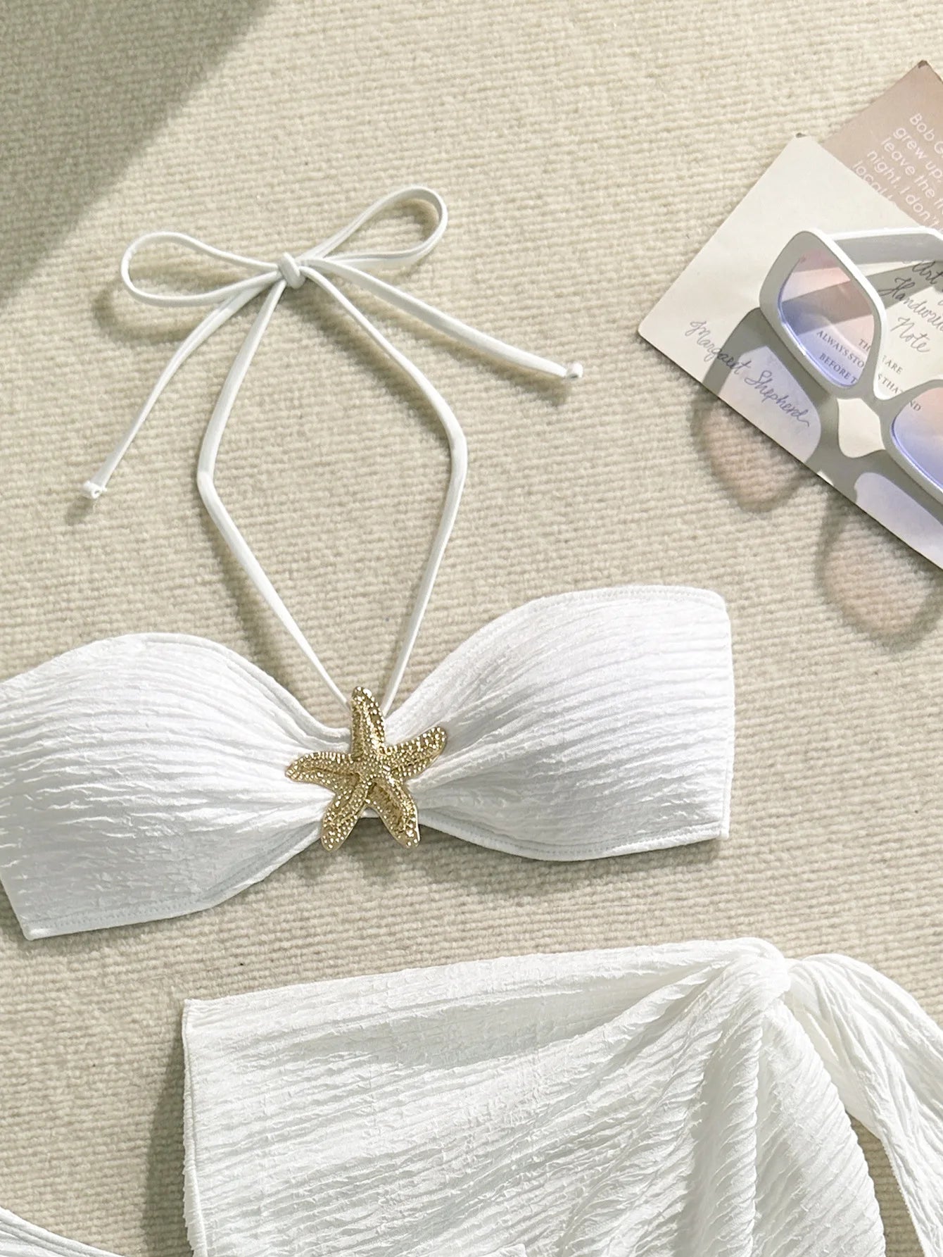 2025 New Bandeau Bikini Set Female Ribbed Swimsuit Women Swimwear 3 pieces Bikinis Bather Bathing Suit Biquini