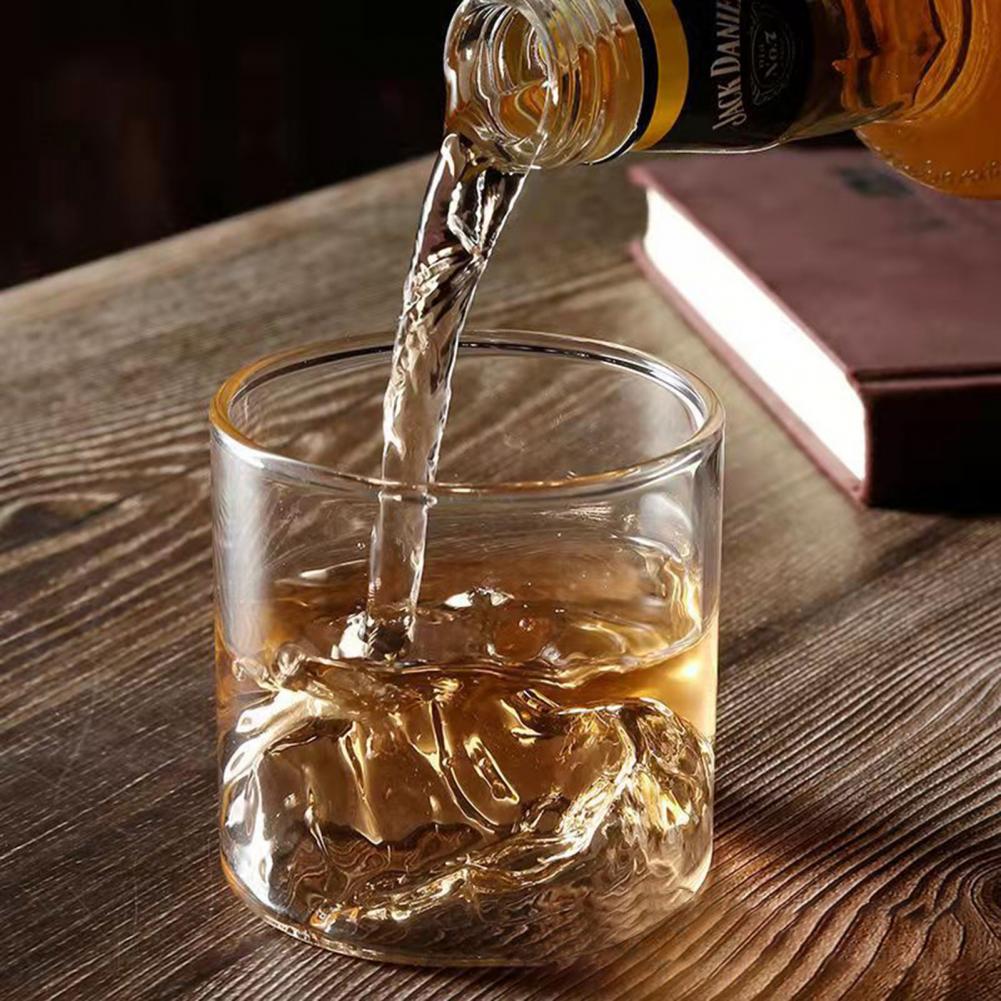 200/300ml Whiskey Glasses Unique Exquisite Workmanship Mount Craft Premium Fashion Drinking Glass for Lovers glass cups drinkwar