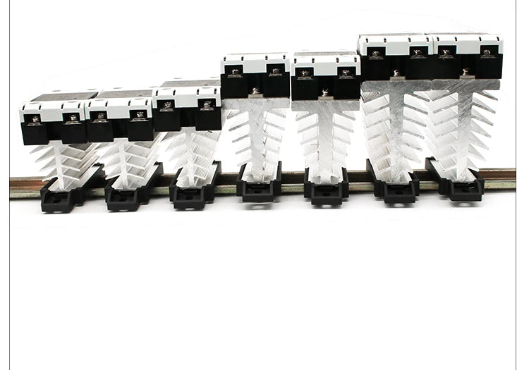 SSR Solid State Relay 24-480VAC Heat Sink Single Phase DIN Rail Mounted 10A 25A 40A 60A 80A 100A 120A DA AA DD Zero Crossing