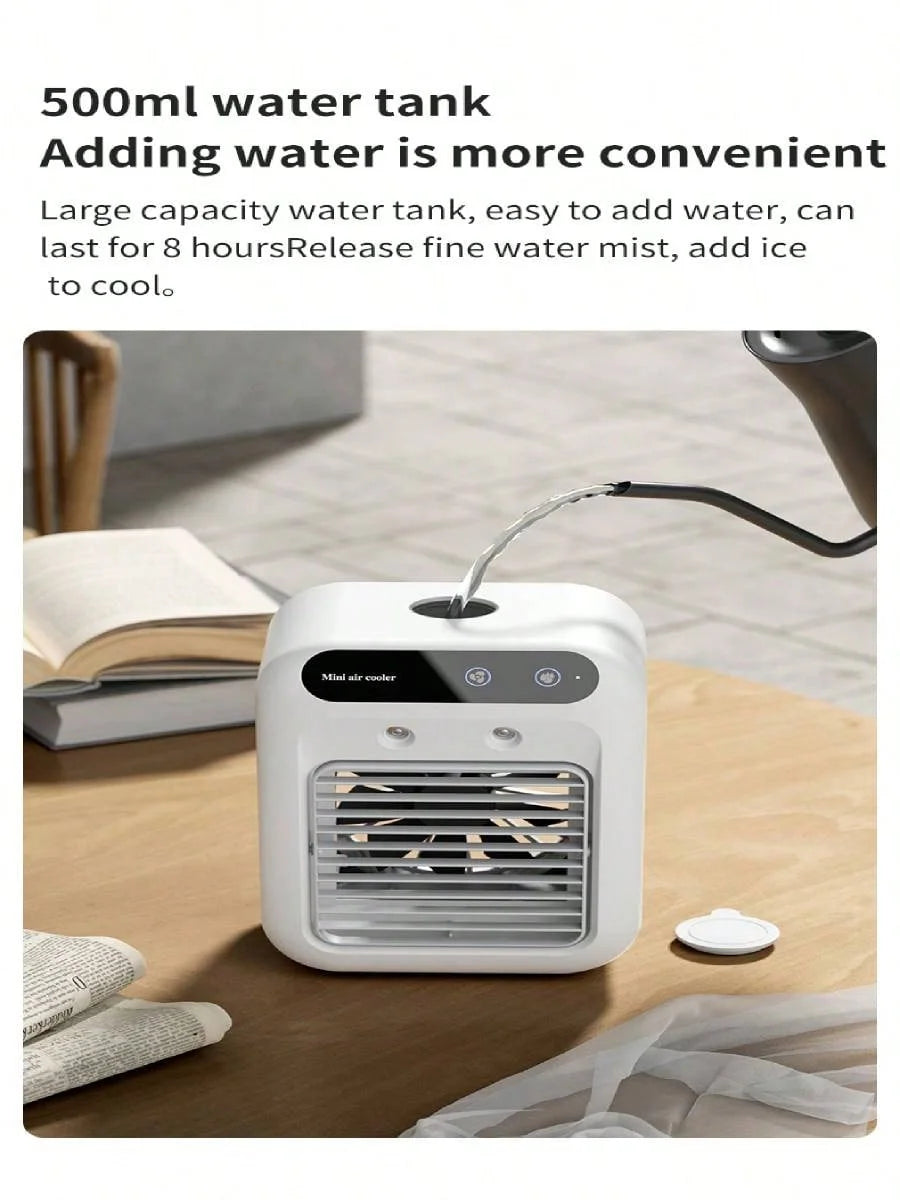 Air Cooler Humidifier Fan 2 Gear Air Conditioner Small Fans Portable USB Chargeable Spray Fans For Office Dormitory Room