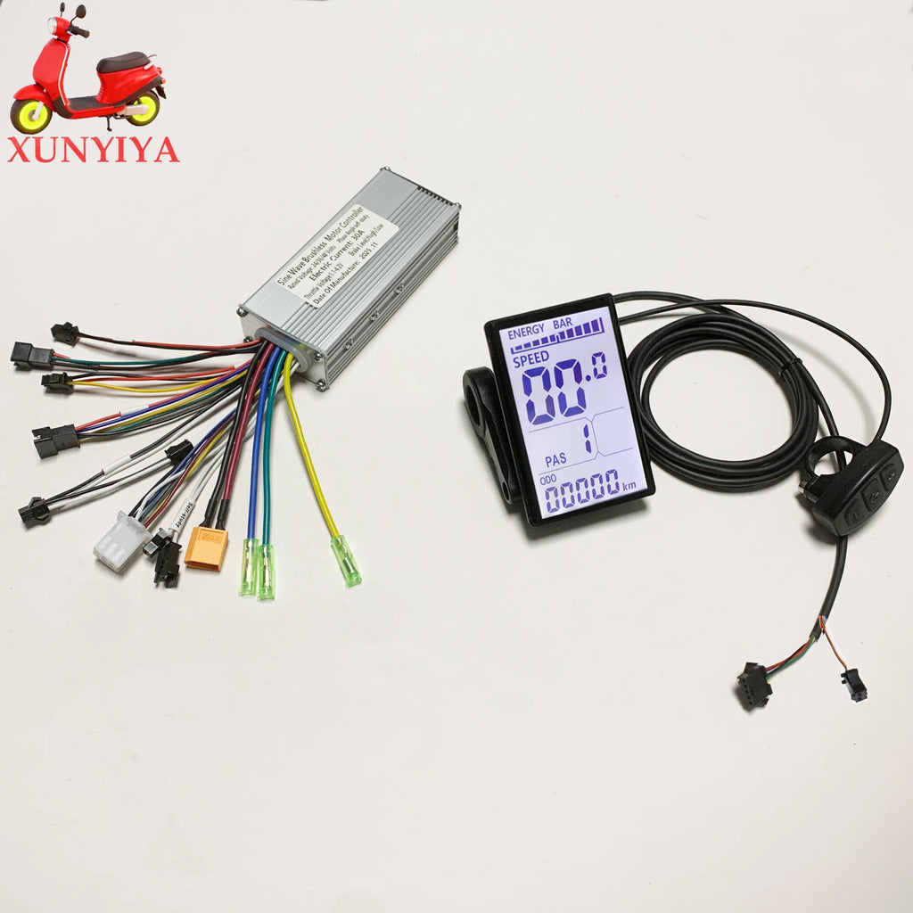 24V 36V 48V 30A 1000W Lithium Battery Controller with M5 LCD display Kit for Communication Protocol UART No.2 E-Scooter repair