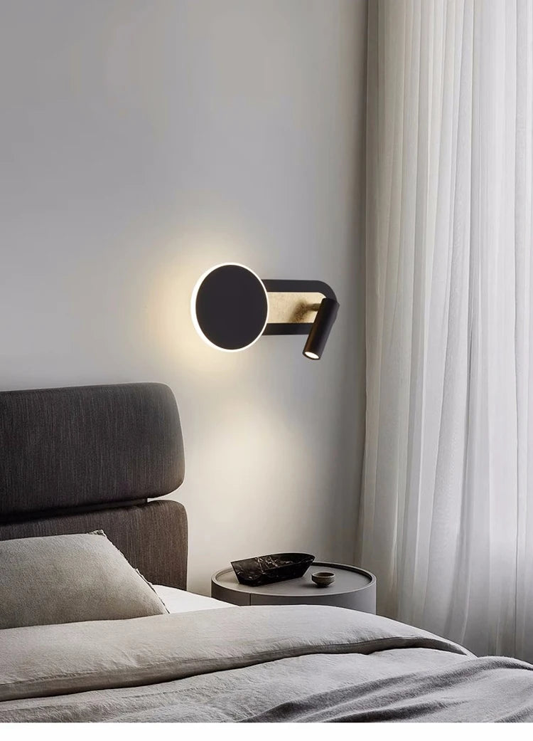 Modern LED Wall Light Living Room Bedroom Study Reading Wall Lamps Indoor With Switch Hotel Decorative Lighting Fixtures